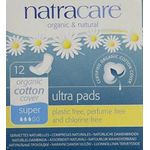 Natracare Pads Ultra Super Wings 12 ct