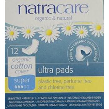 Natracare Pads Ultra Super Wings 12 ct