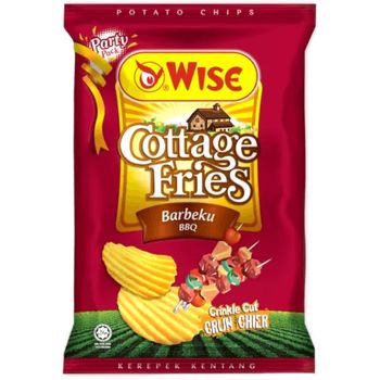 Wise Cottage Fries Barbeku Bbq Crinkle Cut Crunchier 160g