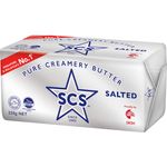 Scs Pure Creamery Butter Block Salted 250g