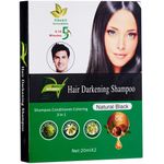 Bioherbs Naturals Hair Darkening Shampoo Natural Black 2 x 20ml