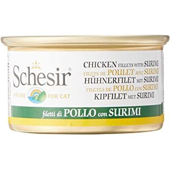 Schesir Chicken Fillet With Surimi In Jelly Cat Canned Food 85g