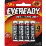 Eveready 1215 Super Heavy Duty AA Battery 4pcs