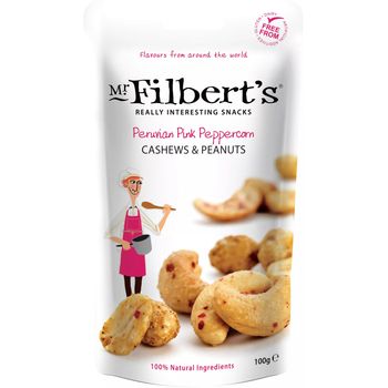 Mr Filbert's Peruvian Pink Peppercorn Cashews And Peanuts 40g