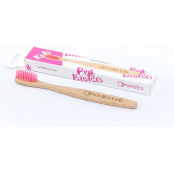 Nordics Kids Bamboo Toothbrush With Pink Bristles