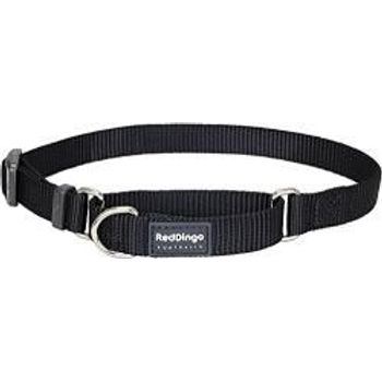 Red Dingo Martingale Classic 15mm Choke Collar Black Smallmedium