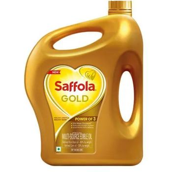 Saffola Gold Refined Cooking Oil  Blend Of Rice Bran and Corn Oil 5L