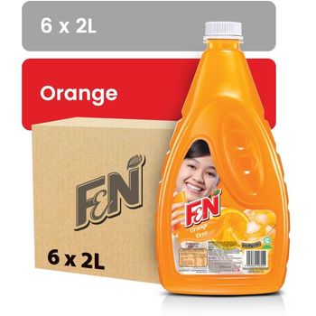 F&N Orange Cordial 6 x 2L