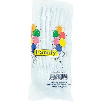 Family Plastic Spoon Big 24pcs