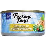 Fortune Tuna Chunk In Sunflower Oil 185g