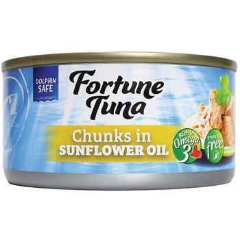 Fortune Tuna Chunk In Sunflower Oil 185g