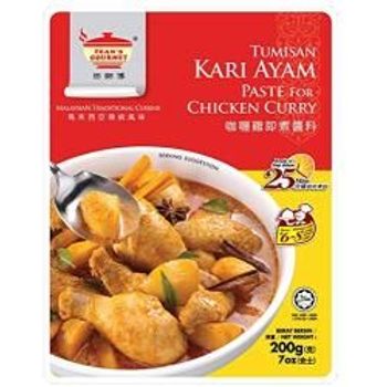 Tean's Gourmet Tumisan Kari Ayam Paste For Chicken Curry 200g
