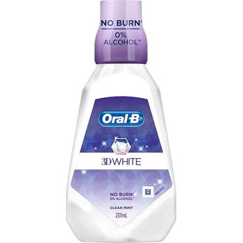 Oral-B 3D White Clean Mint Mouthwash 237ml