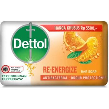 Dettol Antibacterial Mandarin Orange Bar Soap Reenergize 100g