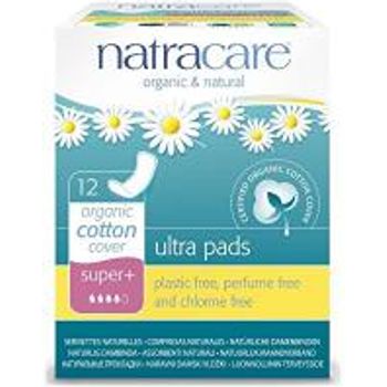 Natracare Natural Ultra Pads Organic Cotton Cover Super Plus 12
