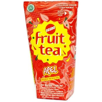 Sosro Fruit Tea Pouch Apple 200ml
