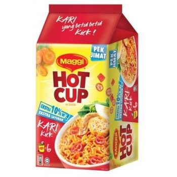 Maggi Hot Cup Curry Flavour 6pcs 59g