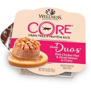 Wellness Cat Core Divine Duos Chicken Pate And Diced Salmon in Gravy 80g