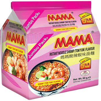 Mama Instant Noodles Shrimp Tom Yum Jumbo 5 x 90g