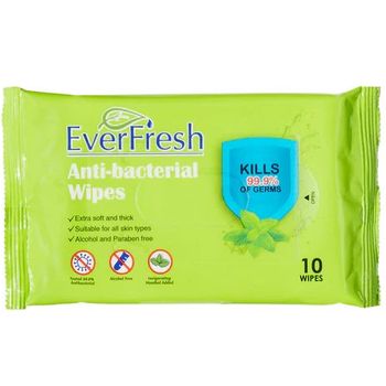 Ever Fresh Anti Bacterial Wipes Hand Washes 10pcs