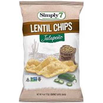 Simply7 Lentil Chips Gluten Jalapeno 110g