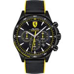 Scuderia Ferrari Pilota Chronograph Black Round Dial Mens Watch 0830622