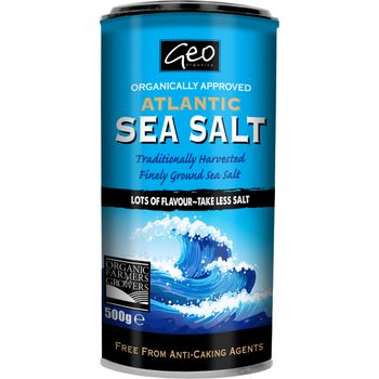Geo Organics Organic Atlantic Finely Ground Sea Salt 500g