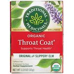 Traditional Medicinals Throat Coat Tea 16 Tea Bags