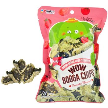 Kokiri Fried Seaweed Wow Booga Chips Tomato Flavor 20g