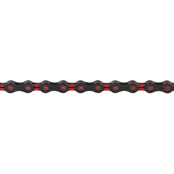 KMC DLC 11 Chain - 11-Speed, 118 Links, Black/Red