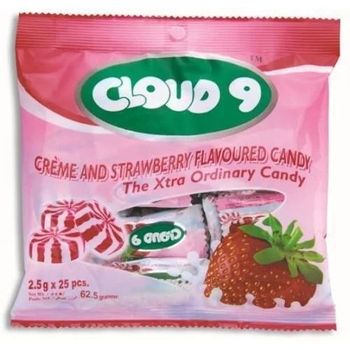 Cloud 9 Creme And Strawberry Flavoured Candy 62.5g