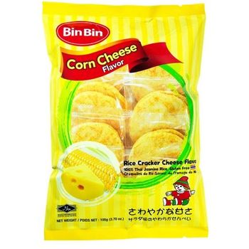 BIN BIN Rice Crackers Corn Cheese Flavor 105g