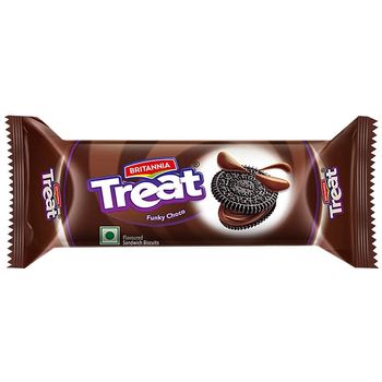 Britannia Treat Funky Choco Biscuits Cream Sandwich 120g