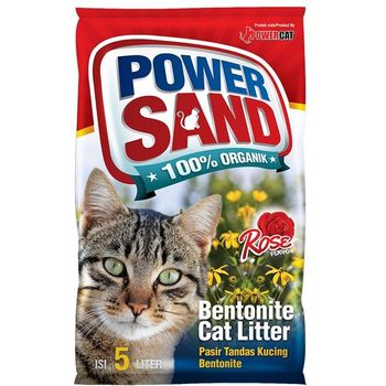 Powercat Sand Bentonite Cat Litter Roses 5L