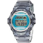 Casio Baby-g Bg169r-8b Face Protector Ion-plated Metal Grey Blue Watch Digital