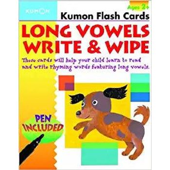 Long Vowels Write Wipe Kumon Flash Cards