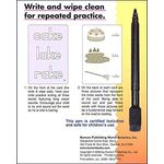 Long Vowels Write Wipe Kumon Flash Cards