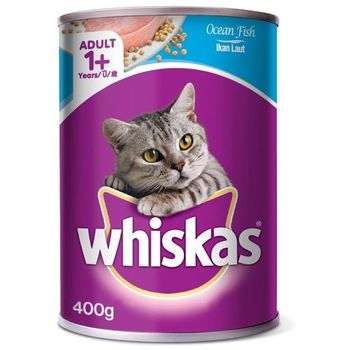 Whiskas Can Cat Wet Food Adult Ocean Fish 400g