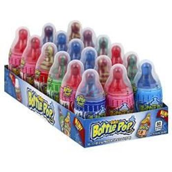 Topps Baby Bottle Pop Original Candy Lollipops With Dipping Powder Assorted Flavors 1.1oz