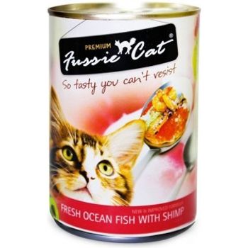 Fussie Cat Canned Food Fresh Ocean Fish With Shrimp 400g