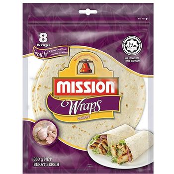 Mission Wraps Garlic 360g