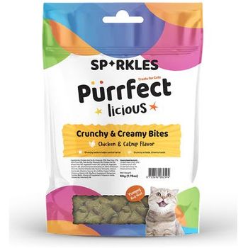 Sparkles Cat Crunchy and Creamy Bites Chicken and Catnip 50g