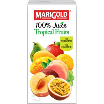 Marigold 100 Packet Juice Tropical Fruits 1L