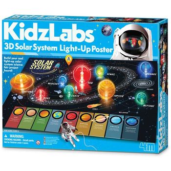 4M KidzLabs 3D Solar System Light Up Poster