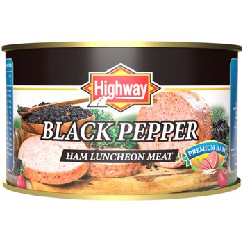 Highway Ham Luncheon Meat Black Pepper 397g