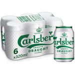Carlsberg Smooth Draught Beer Can 6pcs 320ml