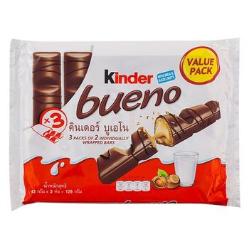Kinder Bueno Milk Chocolate With Hazelnuts 43g
