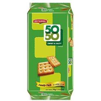 Britannia Crackers 50 50 Sweet And Salty Biscuit 372g