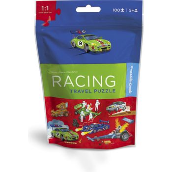 Crocodile Creek Travel Pouch Racing 100 Pieces Puzzle Warehouse