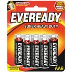 Eveready Super Heavy Duty Aa Bateries 8 Pieces
